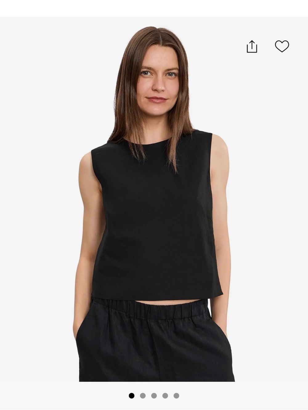 Vince Linen Crew Neck Shell Tank NWT